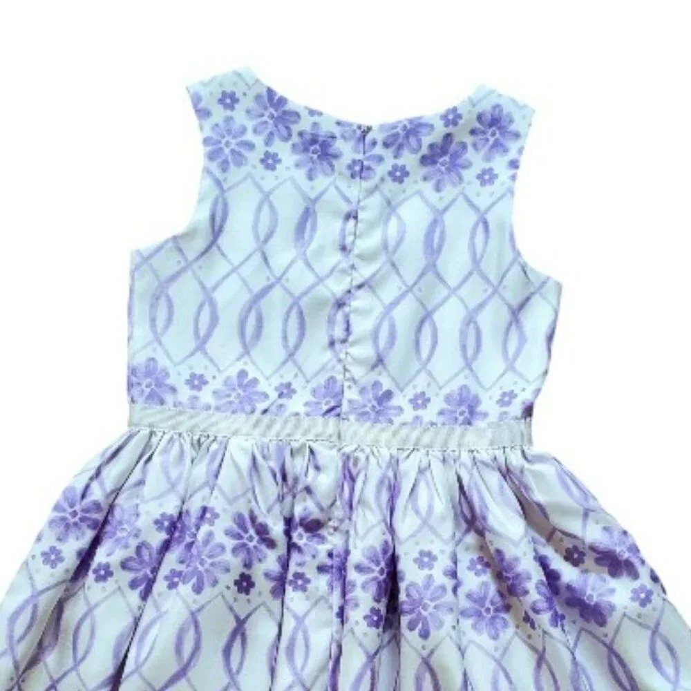 Gymboree Purple and White Spring Dress Size 5